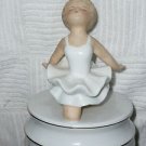 Schmid Bros Porcelain Ballerina Figurine Music Box #130 Swan Lake Made in Japan