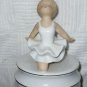 Schmid Bros Porcelain Ballerina Figurine Music Box #130 Swan Lake Made in Japan