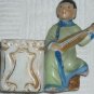 Porcelain Stringed Instrument Player Vase / Cup Made in Occupied Japan
