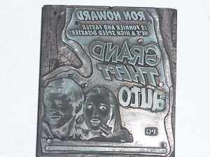 Letterpress Printer Wood Block Photo-Etch Stamp:Ron Howard Grand Theft Auto movi