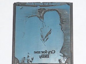 Letterpress Printer Wood Block Photo-Etch Stamp: Cry For Me Billy Movie