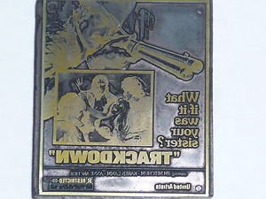 Letterpress Printer Wood Block Photo-Etch Stamp: Trackdown Movie, Erik Estrada