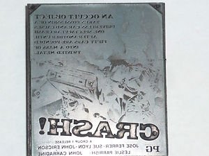 Letterpress Printer Wood Block Photo-Etch Zinc Stamp Crash! John Carradine
