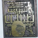 Letterpress Printer Wood Block Photo-Etch Zinc Stamp Charles Bronson is Chino