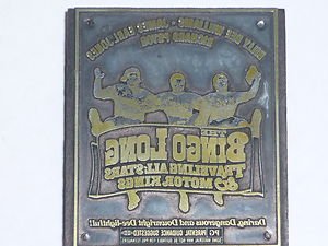 Letterpress Printer Wood Block Photo-Etch Stamp: Bingo Long Traveling All Stars