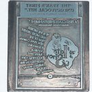 Letterpress Printer Wood Block Photo-Etch Zinc-Cut Stamp: the Late Show Movie