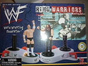 WWF RARE Ring Warriors Steve Austin Undertaker action figure rock sock em  wwe
