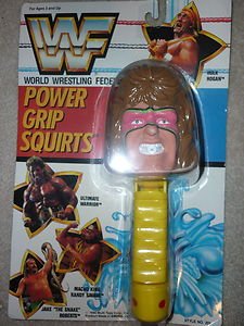 WWF Power Grip Squirts Ultimate Warrior Squirt Gun 1990 action figure
