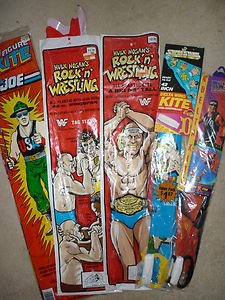 WWF & GI Joe 5 Kite Set Hulk Hogan Ultimate Warrior Sgt Slaughter NWO WCW WWE