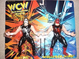 WCW Black Sting and Red Wolfpack Sting 2 pack action figure 1998