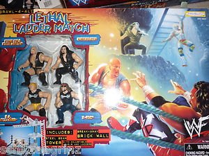 WWF 4pk Lethal Ladder Match Ring Austin Undertaker Gunn X-Pac action figure wwe