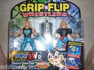 Toy Biz WCW Grip N Flip DDP Diamond Dallas Page & Raven action figure 1999 wwe