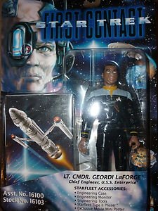 Playmates Star Trek First Contact Lt Cdr Geordi Laforge 16103 action figure '96