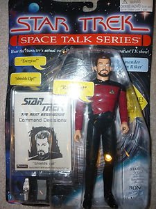Playmates Star Trek TNG Space Talk Series Riker 6080/6082 action figure TALKING