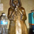 Tom Bowers,Africa,16" Bronze Monk Man Boy Wearing Hood/Hoodie/Robe,Flute(trayvon