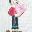 Popeye Olive Oyl Holding Heart With Love PVC Action Figure 1989 by KFS
