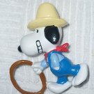 Snoopy as Cowboy with Lasso Yellow Hat PVC Action Figure Approx 3" tall