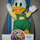 Playskool German Donald Duck 9" From Mickey's World Tour lederhosen plush figure