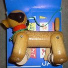 Pull Toy Wooden Wood Dog legs move Czechoslovakia Czech by DE JAS