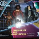 Playmates Star Trek Lt Commander Data, Worf, Alexander Rozhenko 3 action figure