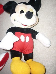 Playskool 14"   Mickey Mouse Plush action figure doll 1980s