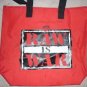 WWF Raw Is War Promotional Vinyl Carry Bag Carryall w/ Zipper & Handle 17x15 wwe