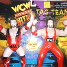 OSFT WCW NWO Vibrating Tag Team Scott Hall Kevin Nash action figure 1997 wwe wwf