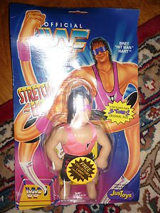 Just Toys WWF Stretch-Ems Bret Hart RARE 1994