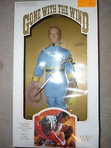 Gone with the Wind World Doll Ashley Wilkes 12" Action Figure 1989 leslie howard