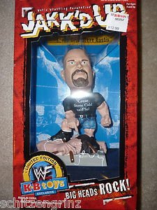 Jakks WWF Jakk'd Up 6" Big Heads Steve Austin KB Toys Exclusive Action Figure 98