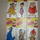 Flintstones set of 6 Stickers 1977 approx. 7"