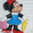 Disney Minnie Mouse with Umbrella  PVC Action Figure by Bully 1980s