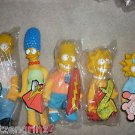 Burger King 5 Simpsons Homer Marge Bart Lisa Maggie  plush 12" action figure '90