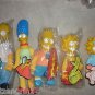 Burger King 5 Simpsons Homer Marge Bart Lisa Maggie  plush 12" action figure '90