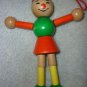 clown wooden toy 8"