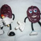 California Raisins set of 2 Bendy 5.5" PVC Action Figure by Applause 1987