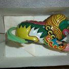 Chinese Dragon (cat, dog ?) windup wind up rollover tin toy