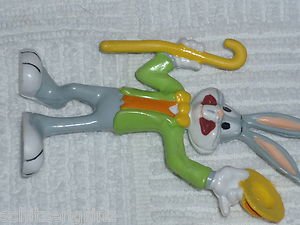 Bugs Bunny hat and Cane PVC Action Figure Approx 4" tall by Applause 1990
