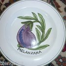 Deruta Melanzana Eggplant Vegetable 9.6" salad soup plate dish Italy majolica