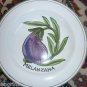 Deruta Melanzana Eggplant Vegetable 9.6" salad soup plate dish Italy majolica