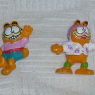 Garfield Cat set of 2 PVC Action Figure 1980s