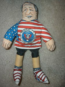 Bill Clinton Action figure plush doll 8" action figure political toy Kitty Hoot