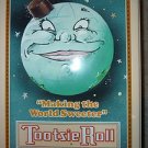 Advertising Tin Tootsie Roll Moon Making the World Sweeter 2.5x8" 1990s