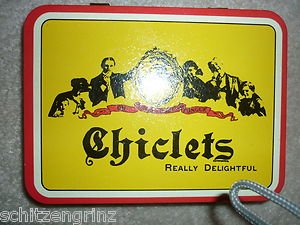 Advertising Tin Chiclets Gum Hinged 5.5x4.5