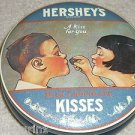 Advertising Tin Hershey's Kisses Round 2x5" 1982
