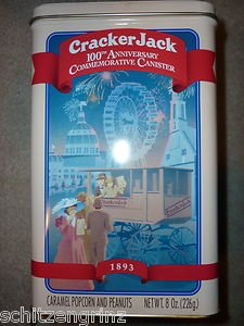 Advertising Tin Cracker Jack 100th Anniversary  8x5" 1993