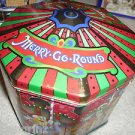 Advertising Tin M&M's Merry Go Round Christmas Village Series # 5 5x5.5" 1997