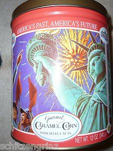 Advertising Tin Trails End Gourmet Caramel Popcorn Corn  6x5" 1990s