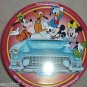 Advertising Tin Disney Cookies Mickey Goofy Donald Pluto Minnie 3x7.5" 1990s