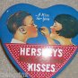 Advertising Tin Hershey's Kisses Heart Shaped Tin 1.5x4.5" 1992